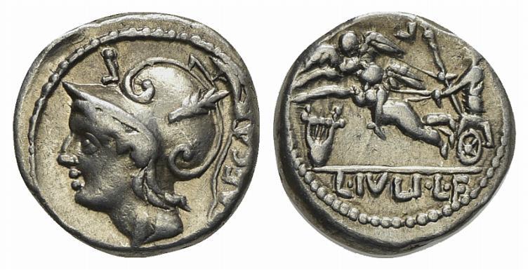 Denarius (Julia: Lucius Julius Caesar; CAESAR / L•IVLI•L•F 