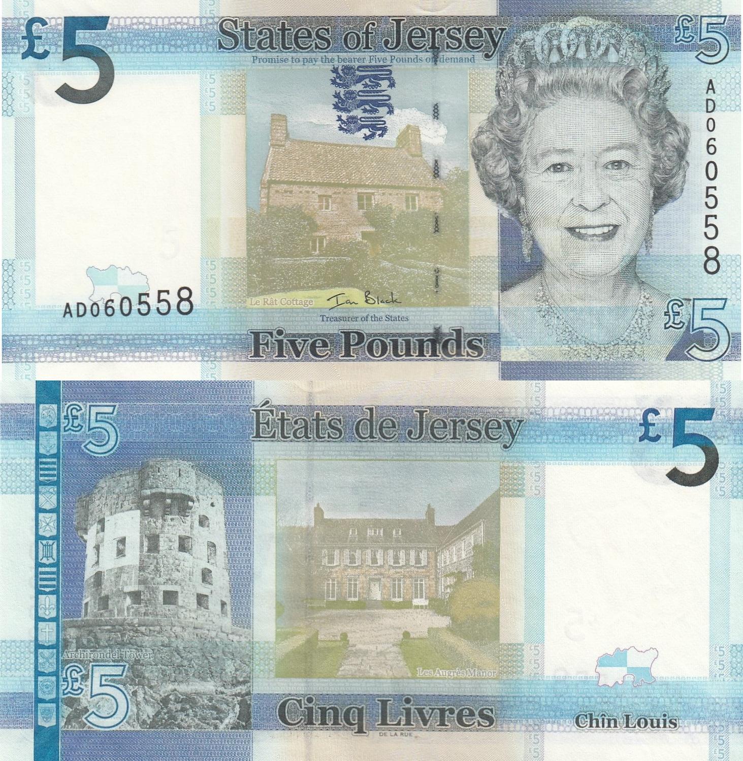 2010 UNC Jersey Banknote P35a 20 Pounds Series D