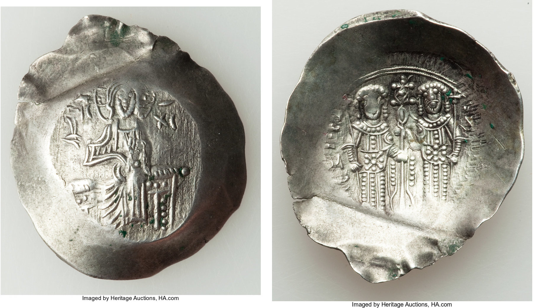 #973338 Consta Alexius III Angelus-Comnenus Aspron trachy 1195-1203 Moneda 