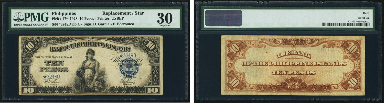 1969 Pick 143b UNC *RARE* PHILIPPINES 5 Pesos 