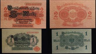 Banknotes  UNC Red Seal and Serials Germany 1 Mark 1914 P-51 