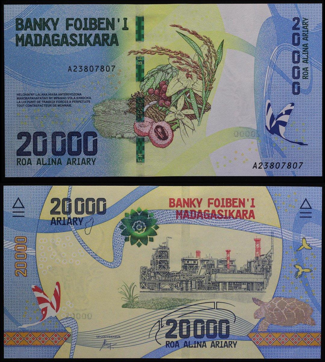 MADAGASCAR 20000 20,000 ARIARY 2017 P 104 UNC