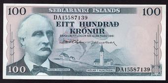 Iceland 10 Kronur Banknote Europe Paper Money 1961 UNC P-48