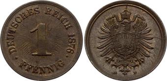 1 N10 2 pfennig  with Swastika Lot of Germany coins