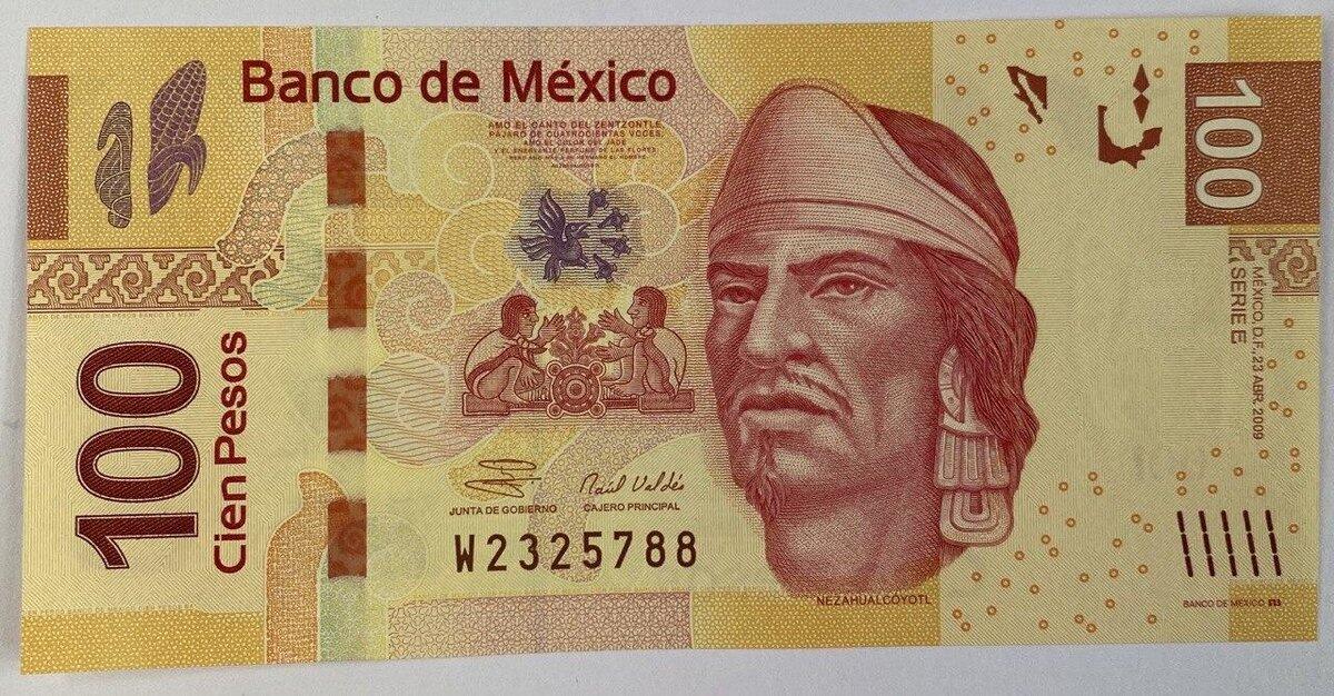 Serie H UNC Banknote Mexico 100 Pesos p-124b 2009 