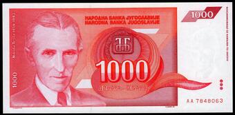 UNC Yugoslavia 1000 Dinar 1992 Consecutive P-114 RED 20 Pcs LOT 