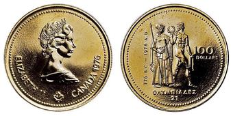 水道管が破裂 カナダ１００ドル金貨 1980年北極諸島100年記念 22k 1/2オンス 旧貨幣/金貨/銀貨/記念硬貨