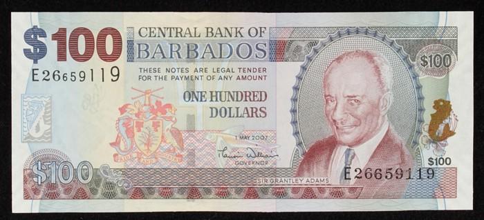50 dollars 2009 signature Barbados UNC P-70 1-5-2007, 70b