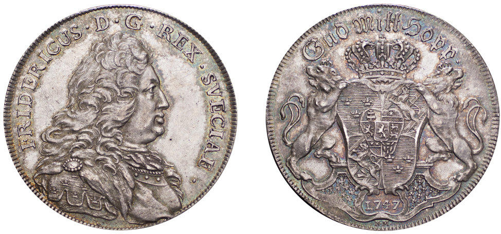 NumisBids: The Coin Cabinet Auction 6, Lot 215 : SWEDEN. Frederick I