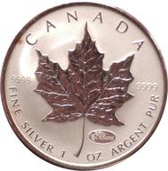 1989 CANADIAN SILVER MAPLE LEAF — 1 OZ — UNCIRCULATED — SKU #12001 