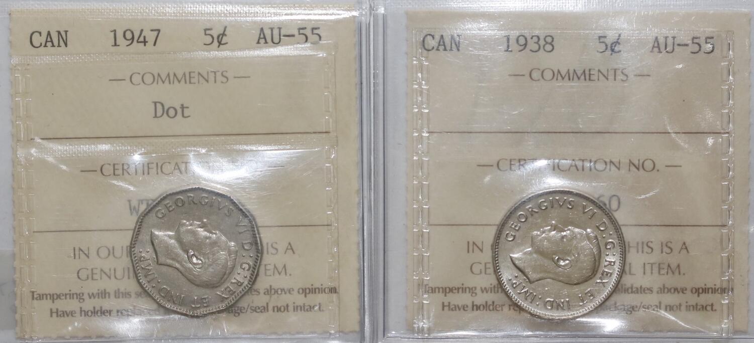 1968 CANADA 5 CENTS UNCIRCULATED SET ISSUE MS66 DEAL 